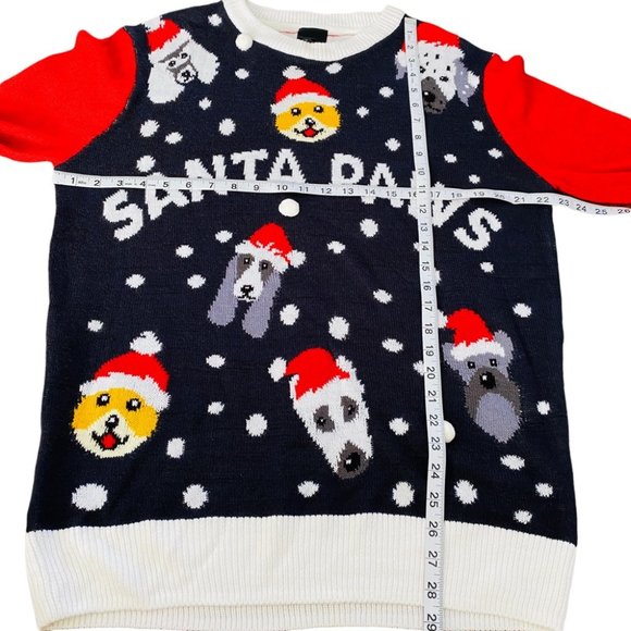 NEW H&M SANTA PAWS Holiday Christmas Sweater Men's Sz S / Womens Sz M - Picture 6 of 11
